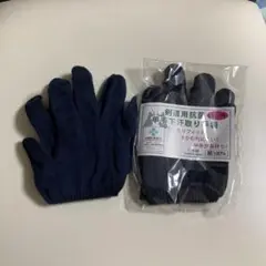 剣道用抗菌甲手下汗とり手袋Mサイズ ネイビー 2組セット