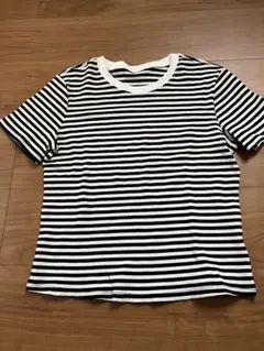 Dazy XL ブラック/ホワイト ストライプ Tシャツ