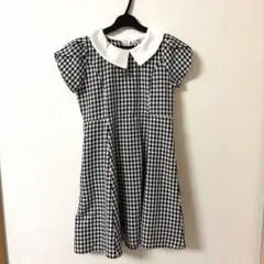 ALGY 140cmチェック柄 半袖ワンピース