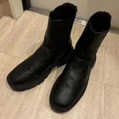 最終値下げ★ブラックレザー サイドゴアブーツ