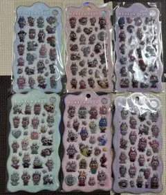 プ*為様 M*☆様 ラブブ LABUBU ボンボンドロップシール 6枚セット