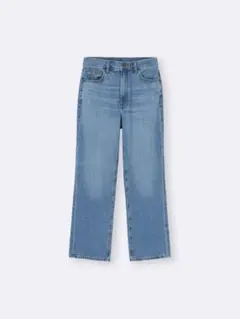 GU ハイライズストレートジーンズ(丈標準71.0～75.0cm) S ブルー