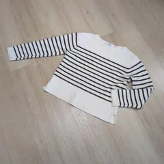 オペークドットクリップ　オーガニックコットン長袖ニット　サイズ36美品