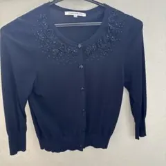 M-premierBLACK 五分袖カーディガン 34P