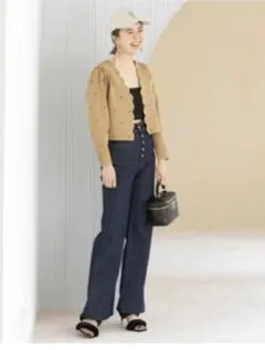 U by SPICK&SPAN ドット刺繍ニットカーディガン