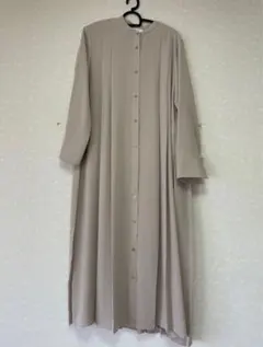 【美品】PLST バックプリーツシャツワンピース 上品見え M