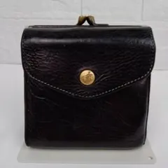 【ガブ様】イルビゾンテ IL BISONTE 二つ折り財布 がま口 ブラック