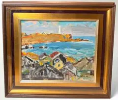 松尾隆司 【キャフェのある街角】 肉筆油彩画 1981 - メルカリ