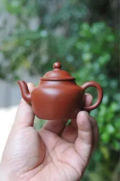 中国 宜興 紫砂 茶壷 茶壺 茶銚 茶注 朱泥 瓜形急須 中国茶器 彫刻入り 