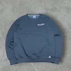 00s RUSSELL ATHLETICスウェット刺繍ロゴダークグレーMのサムネイル