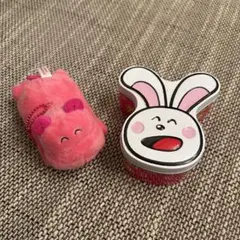 たべっ子どうぶつ マスコット&缶 かば うさぎ