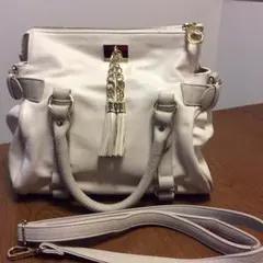 ≫ dith タッセル付 バッグ オフホワイト ≪