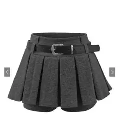 GRL ベルト付きプリーツミニスカートパンツ[sd136]