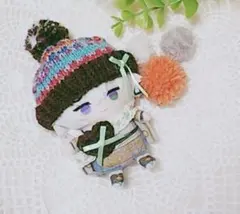 にじさんじ　にじパペット　叢雲カゲツ　チョコカラーニット帽＆ポシェット　ぬい服