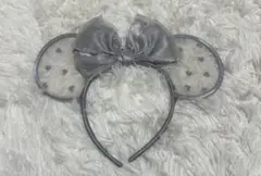 ミッキーマウス耳型カチューシャ シルバー