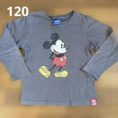 120 男の子　Disney ミッキーマウス 長袖カットソー ロンT 長袖T