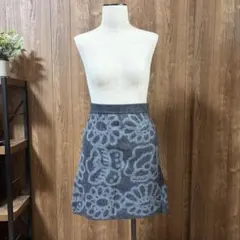 marimekko × UNIQLO 花柄 ニットスカート グレー