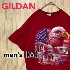 TH94【US輸入】GILDAN(ギルダン)　半袖Tシャツ【メンズM】レッド
