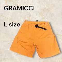 USA製 美品GRAMICCI オレンジハーフショーツ刺繍ロゴ ストリート B系