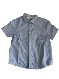 H&M 半袖シャツ ライトブルー 4〜5歳