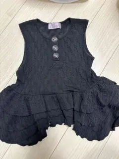 made in HEAVEN ブラックノースリーブトップス