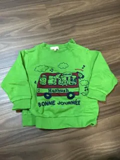 【まとめ買い可】Hushush グリーン トレーナー 90サイズ