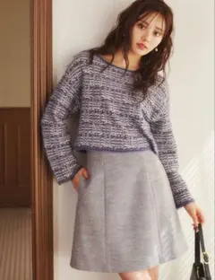 PROPORTION BODY DRESSING ツイードニットトップス