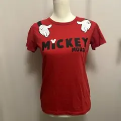 ミッキーマウス 半袖Tシャツ 赤