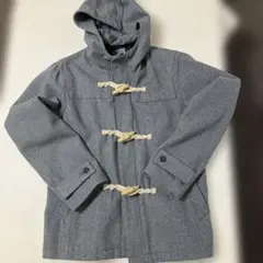 グレー ダッフルコート フード付き