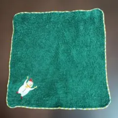 Hotman グリーン 雪だるま刺繍 ハンカチのサムネイル