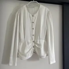 レトロ古着 長袖ブラウス ヴィンテージ 古着 白