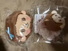 モンチッチ　ポーチ　ブラウン　カラビナ付き