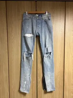 MINTCREW ペイント ダメージ デニム ジップ パンツのサムネイル