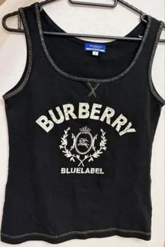 BURBERRY BLUE LABELノースリーブ タンクトップ黒 38 - メルカリ