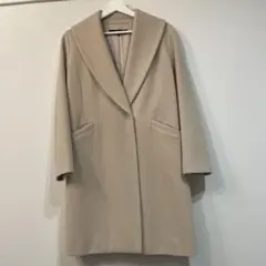 Reflect ベージュ ロングコート サイドポケット付き