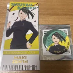 呪術廻戦　禪院真希　5周年　箔押し缶バッジ　チケット風箔押しカード