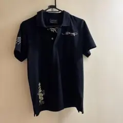 Ed Hardy エドハーディー 半袖ポロシャツ ブラック 刺繍ロゴのサムネイル