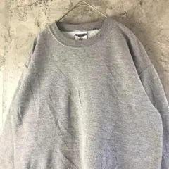 A3618古着　スウェット　グレー　無地　90s Y2K
