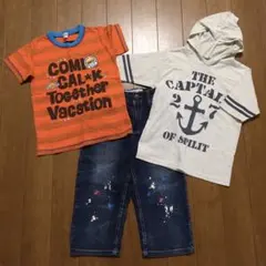 男の子 Tシャツ ハーフパンツ 3点まとめ売り