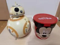 ディズニー　ポップコーンバケット BB-8 & ミッキーマウス バケツ x2