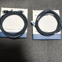 type C to Lightningケーブル 2本セット