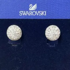スワロフスキー　イヤリング　パヴェボール　シルバー　ヴィンテージ　正規品　美品