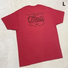 バックプリント ロゴTシャツ L 赤 サーフ系 O’Neillのサムネイル
