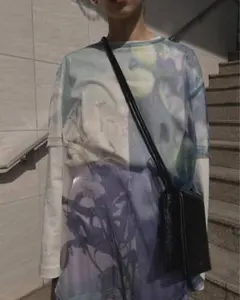【極美品】AMERI × sayo nagase チュールTシャツカットソーのサムネイル