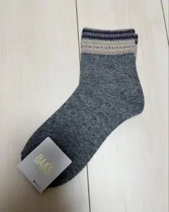 ゆ*ん様 DAKS グレー ソックス 22-24cm新品