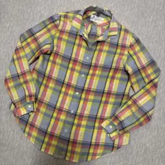 美品★組曲/オンワード樫山★リネン&コットンシャツ★2wayチェックブラウス