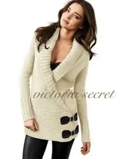 新品同様☆ミランダカー着用・完売☆ヴィクトリアシークレット・レザーベルトニットW