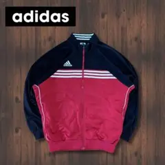 90s adidas トラックジャケット ブラック 刺繍ロゴ L ビンテージ