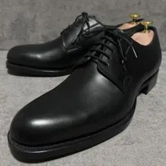 ジョンストンアンドマーフィー　ブラックレザー　ドレスシューズ　プレーントゥ 15-793-captoe_01.jpg