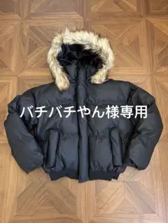 ファー付きフード 黒 ダウン　ジャケット　ストリート　Y2k